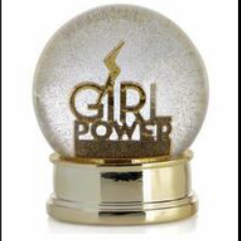 Z Gallerie Gold Girl Power Snow Globe